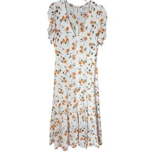 Reformation Cosa Midi Dress Limonada Floral Sz 10 Cottagecore Romantic Feminine